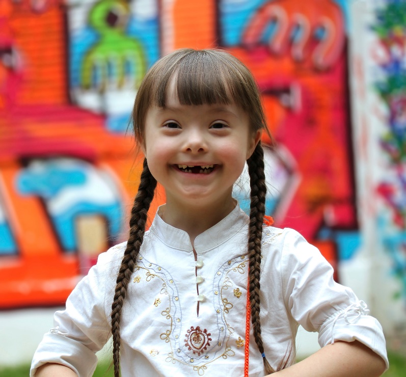 photo of a girl with Down syndrome