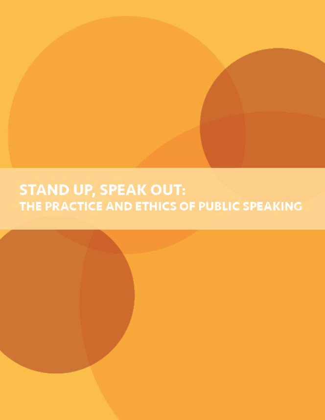 BOOK COVER: Stand Up, Speak Out: The Practice and Ethics of Public Speaking
